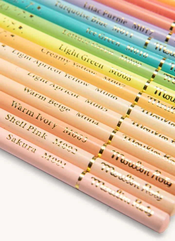 Moulin Roty - Pastel Colored Crayon Box - Les Rosalies
