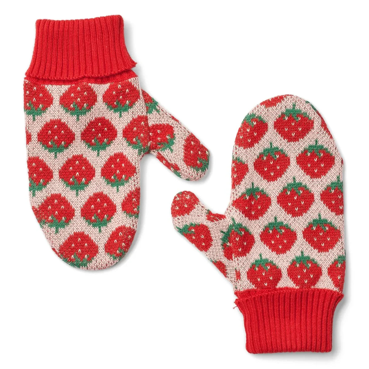 Flöss - Strawberry Line Mittens | Red