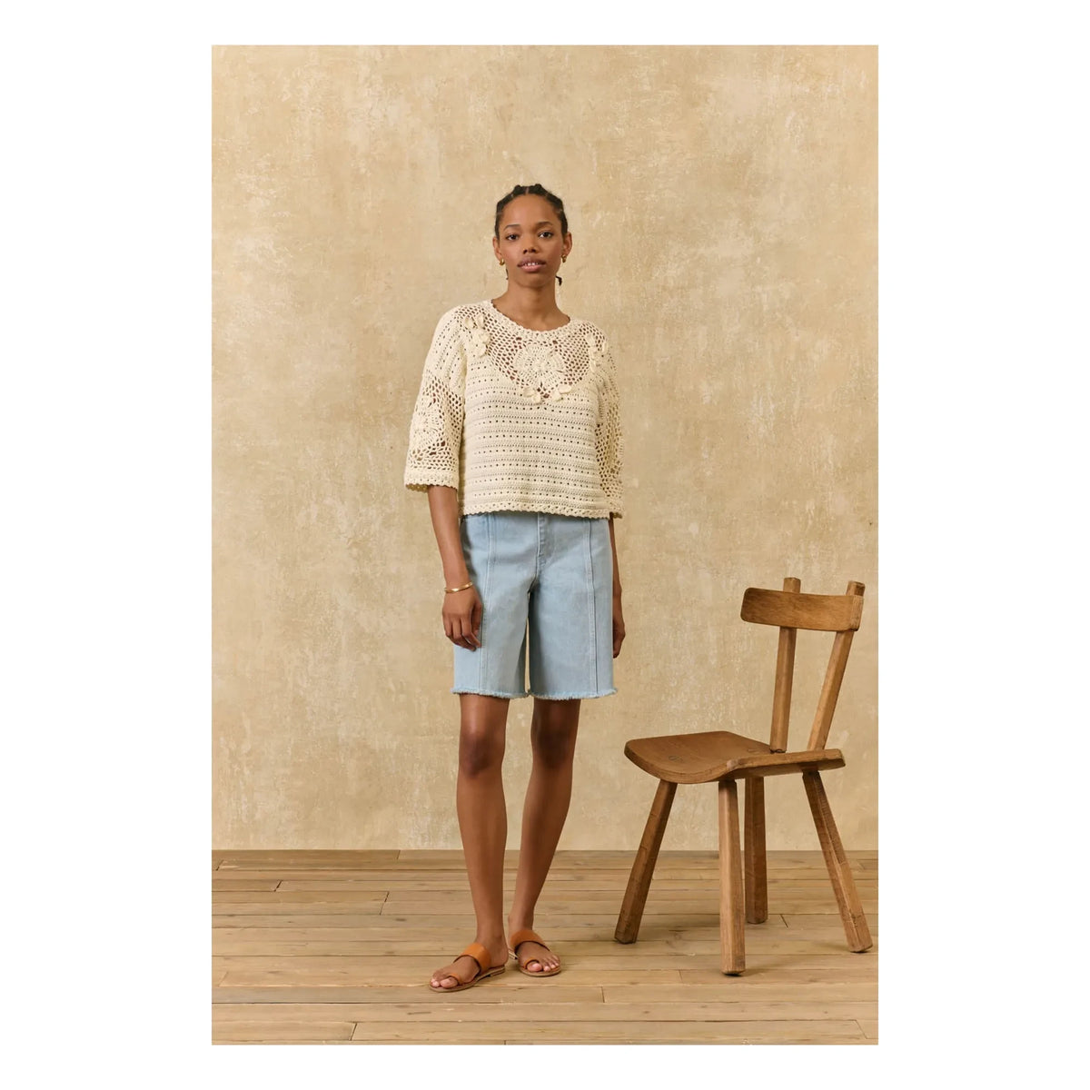 Louise Misha - Eleanor Cotton Top | Cream