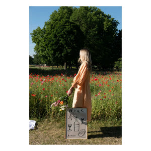 Rose England - Wine and Cheese Poster | Beige