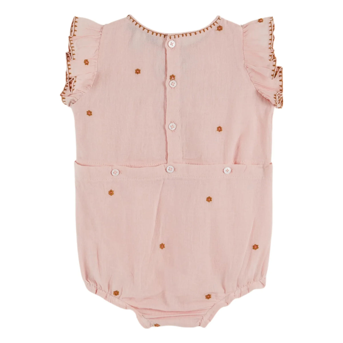 Emile et Ida - Embroidered Romper | Light Pink