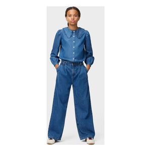 Molo - Robbin Denim Collared Blouse Organic Cotton | Blue