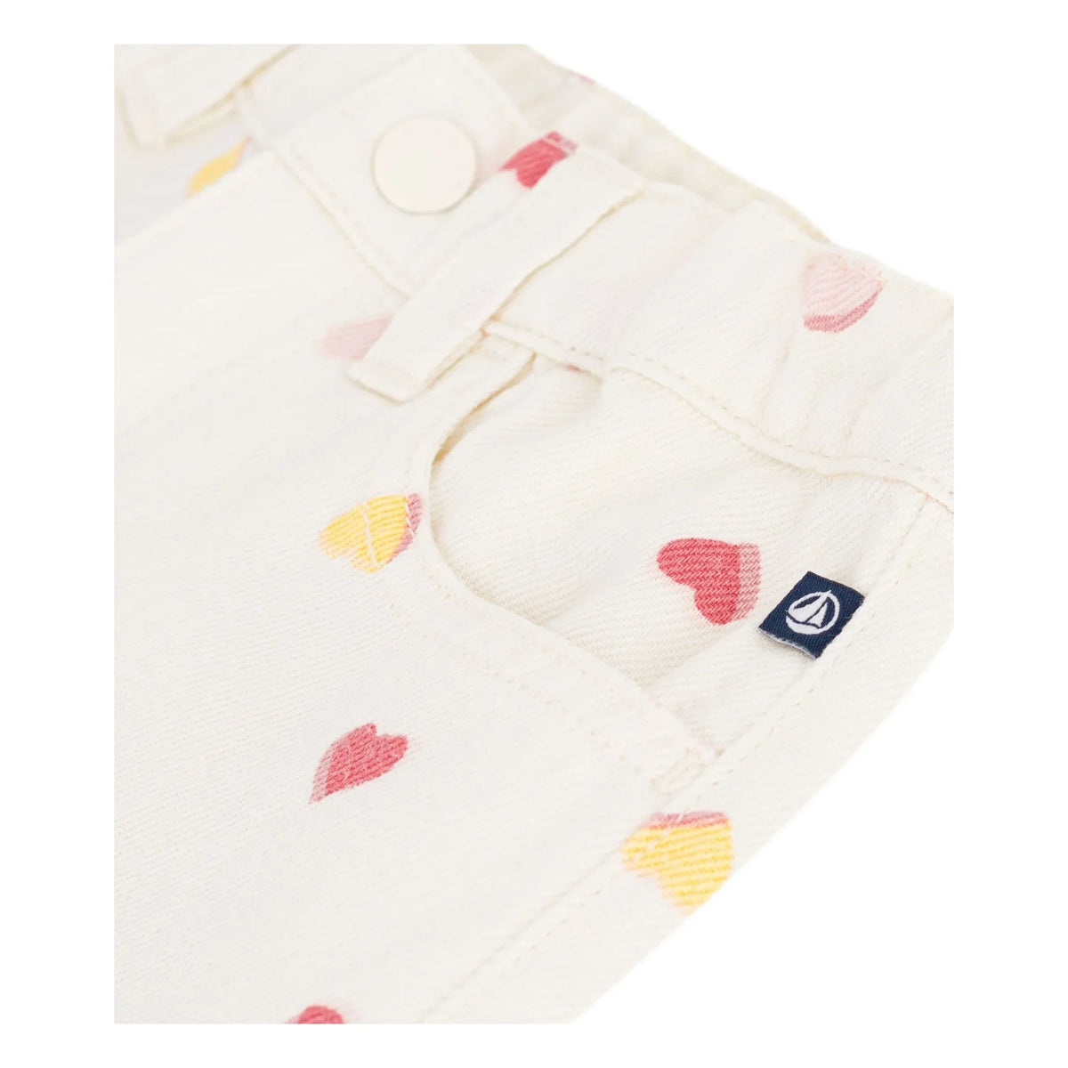 Petit Bateau - Big Heart Pants | Ecru