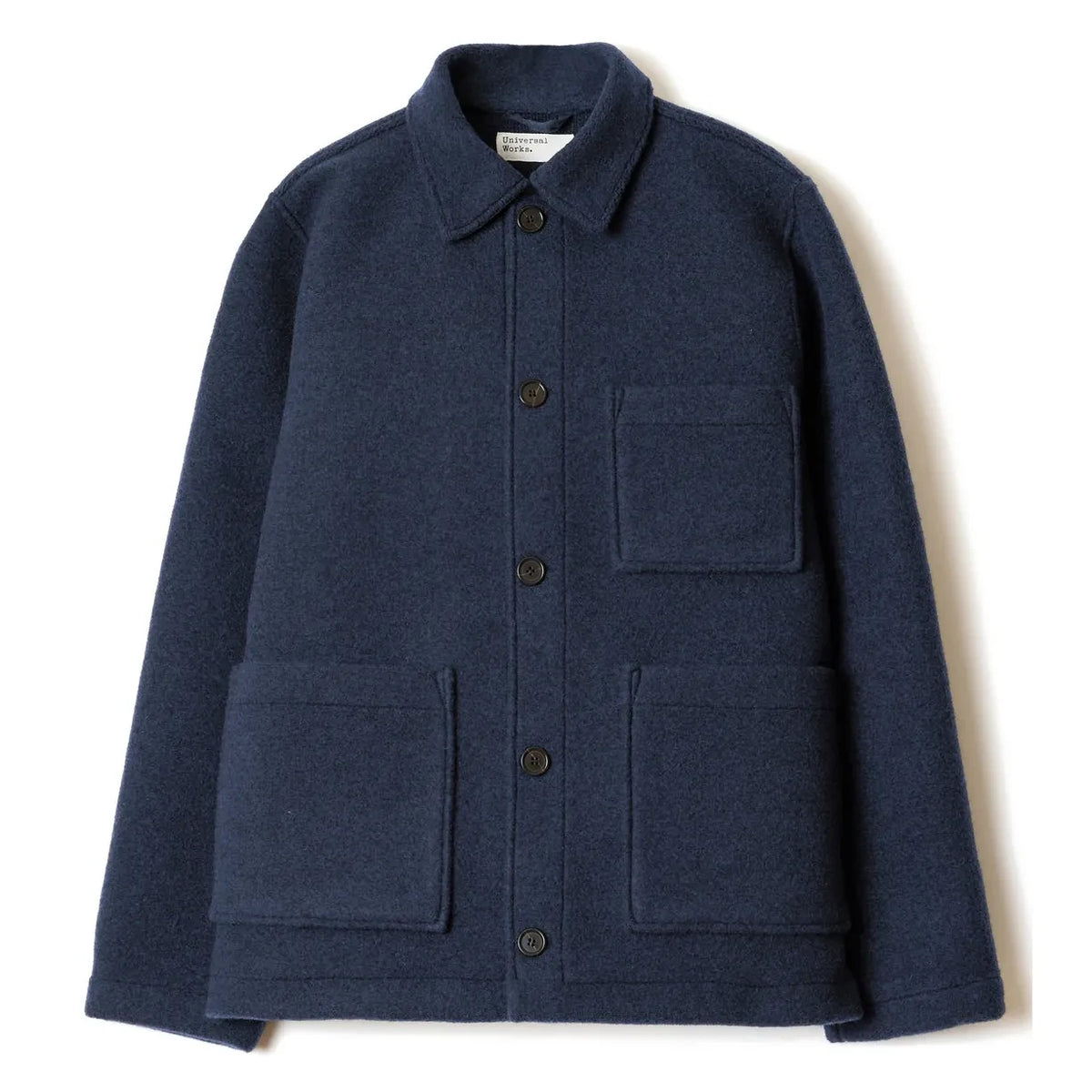 Universal Works - Tag Wool Overshirt | Dark Blue