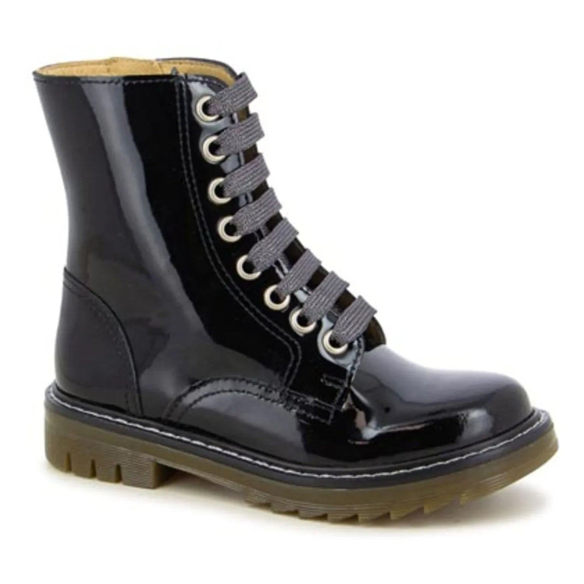 Pom d'Api - Sid Ranger Patent Boots | Black