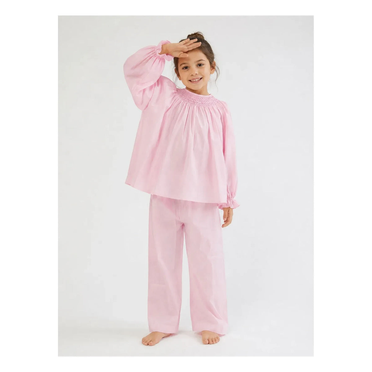 Folkloore - Checkered Pajamas - Kids Collection | Pink