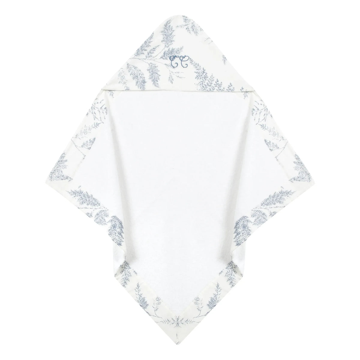 Tartine et Chocolat - Leaf Patterned Towel Fabric Hooded Bath Towel | Navy Blue
