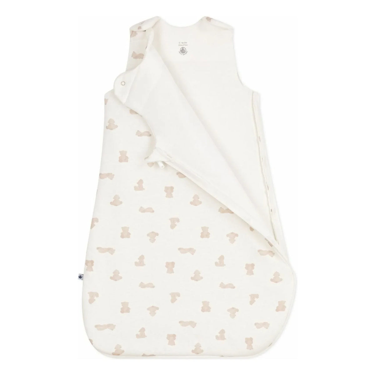 Petit Bateau - Organic Cotton Bear Sleep Suit | White