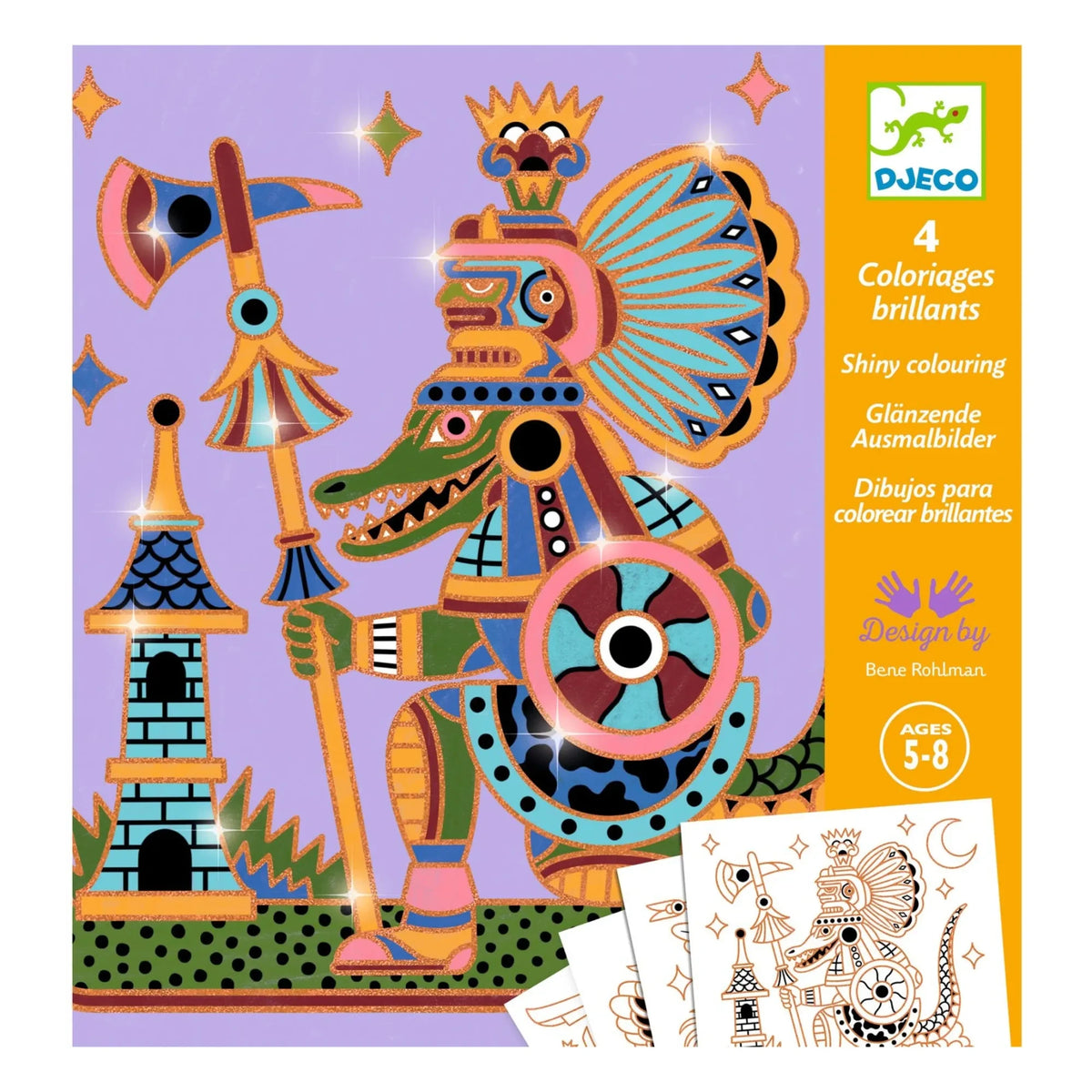Djeco - Animal Warriors Coloring Pages
