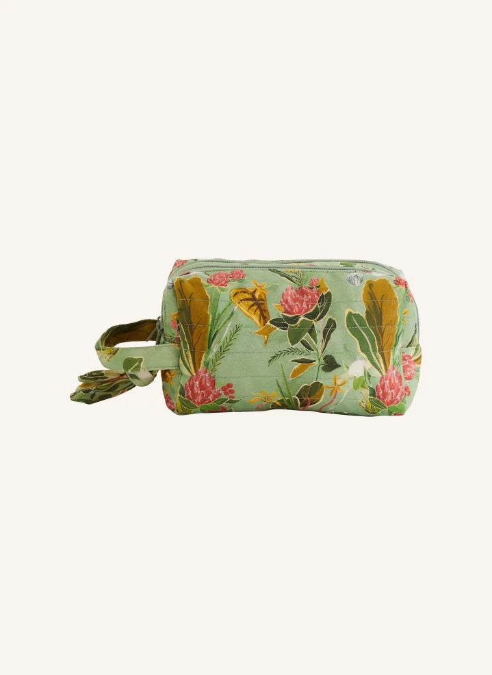 Farm Rio - Large Cotton Toilet Bag | Blue Green