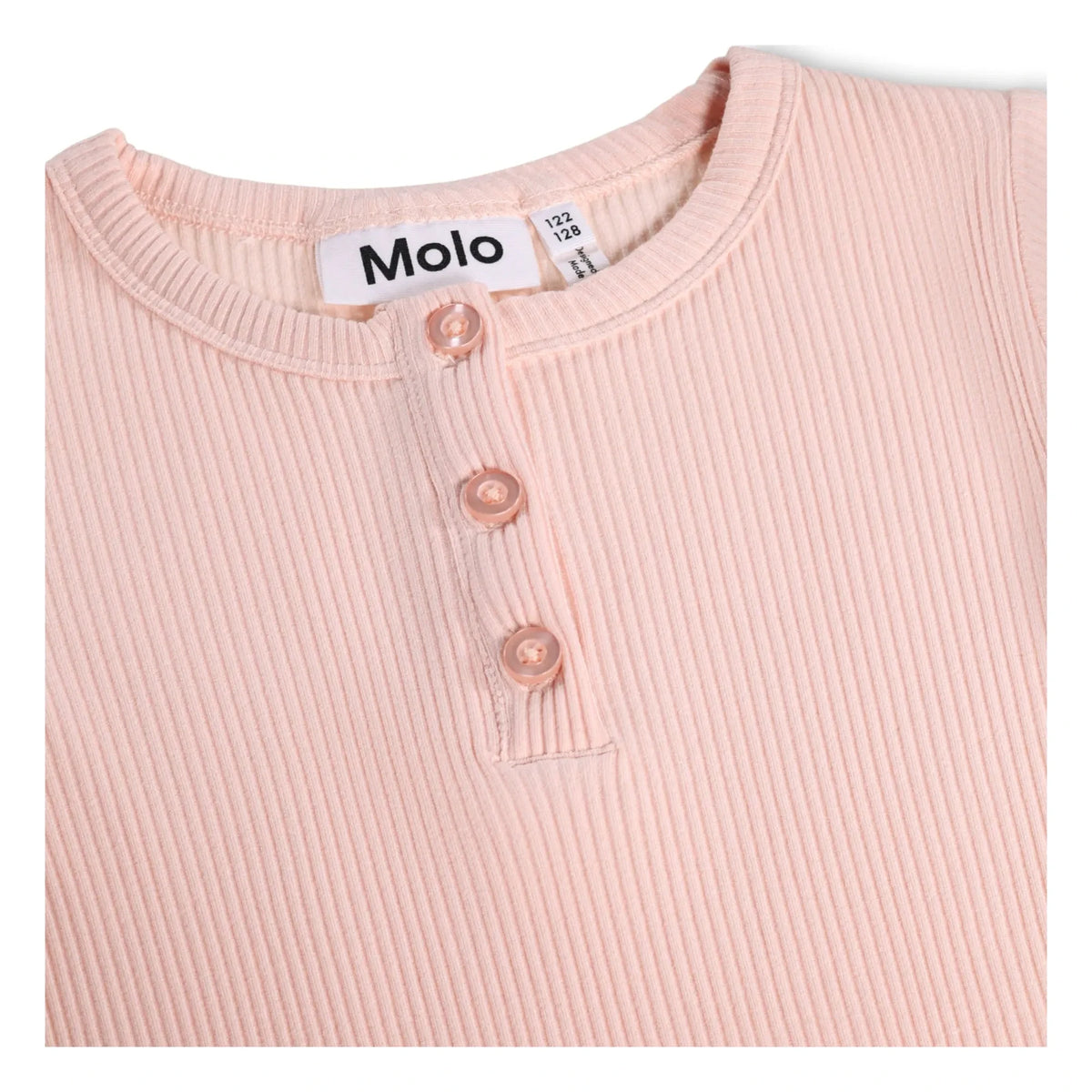 Molo - Rosey ribbed button-down tee | Light Pink