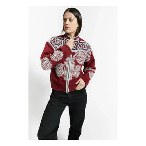 Indee - Wakeboard Embroidered Cardigan | Burgundy