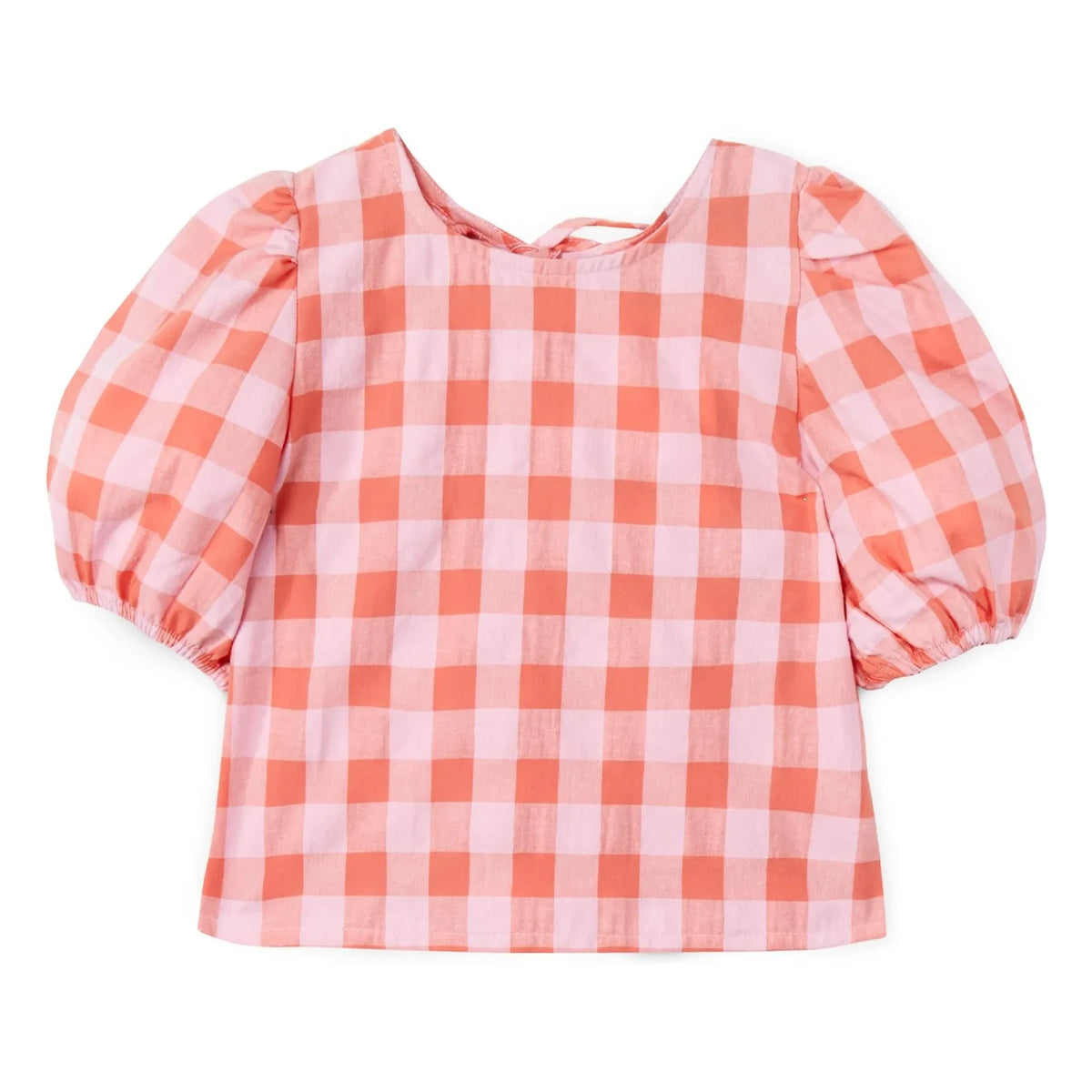 Mipounet - Mirelle Vichy Balloon Sleeve Blouse | Pink