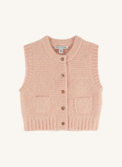 Emile et Ida - Sleeveless Alpaca Vest | Pink