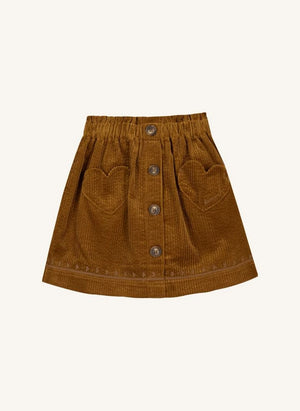 Bonton - Caramel Polka Velvet Skirt
