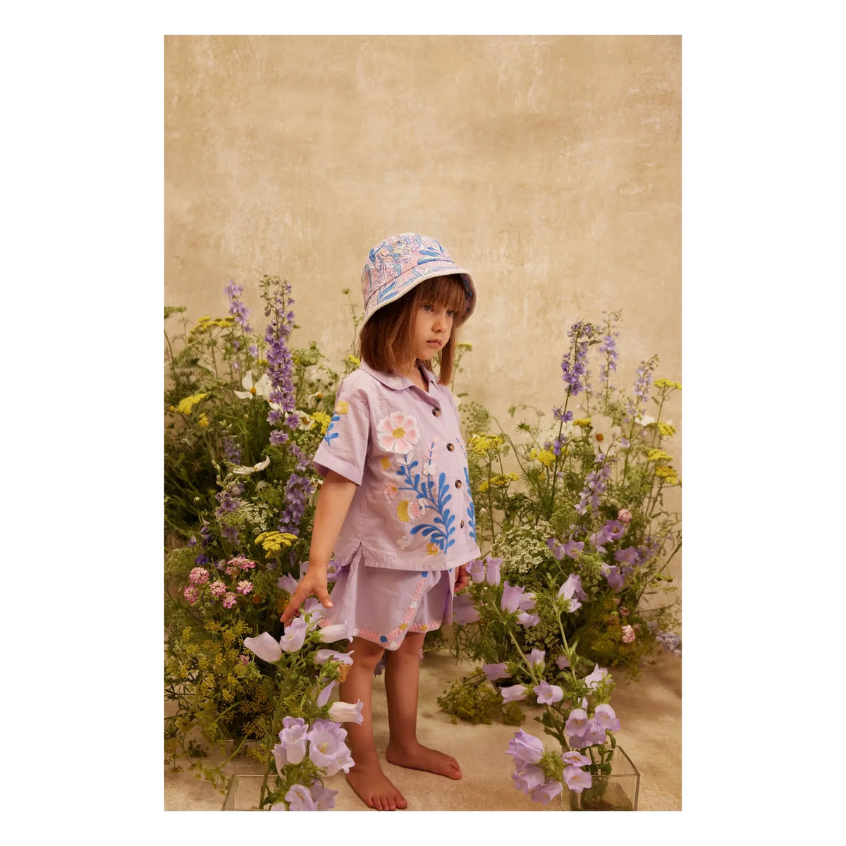 Louise Misha - Alova Organic Cotton Embroidered Shirt | Plum