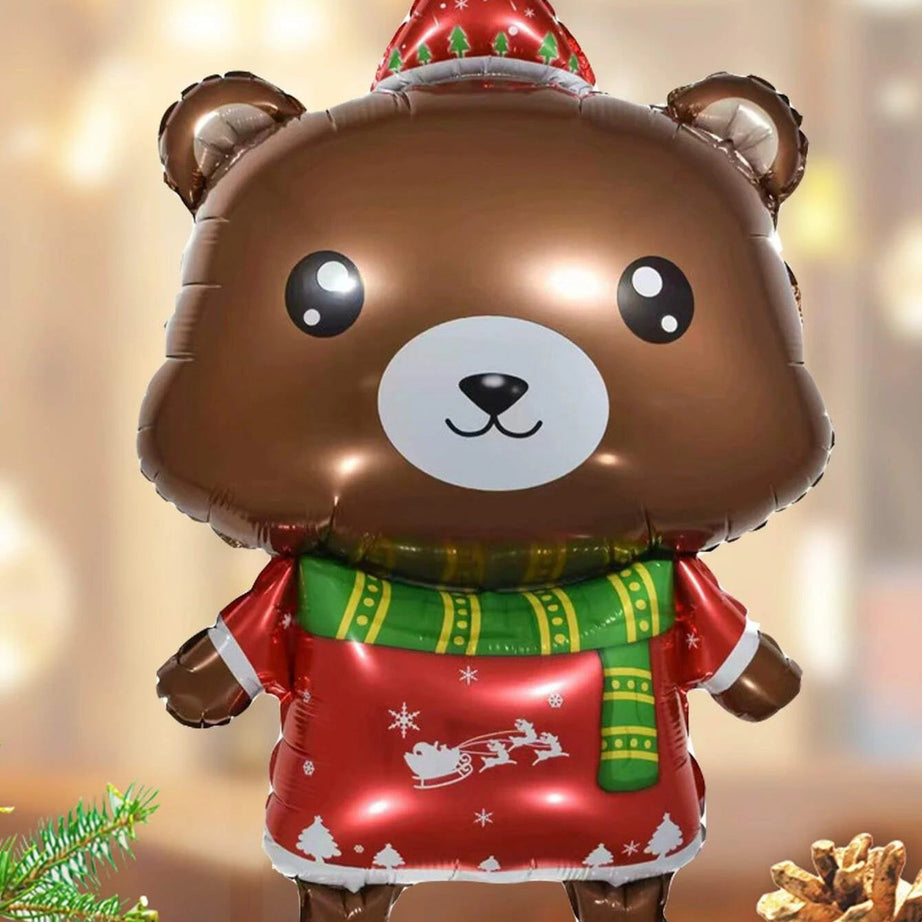 Dinossi - Yılbaşı Noel Ayı 48CM Dekoratif Balonu-Dinossi