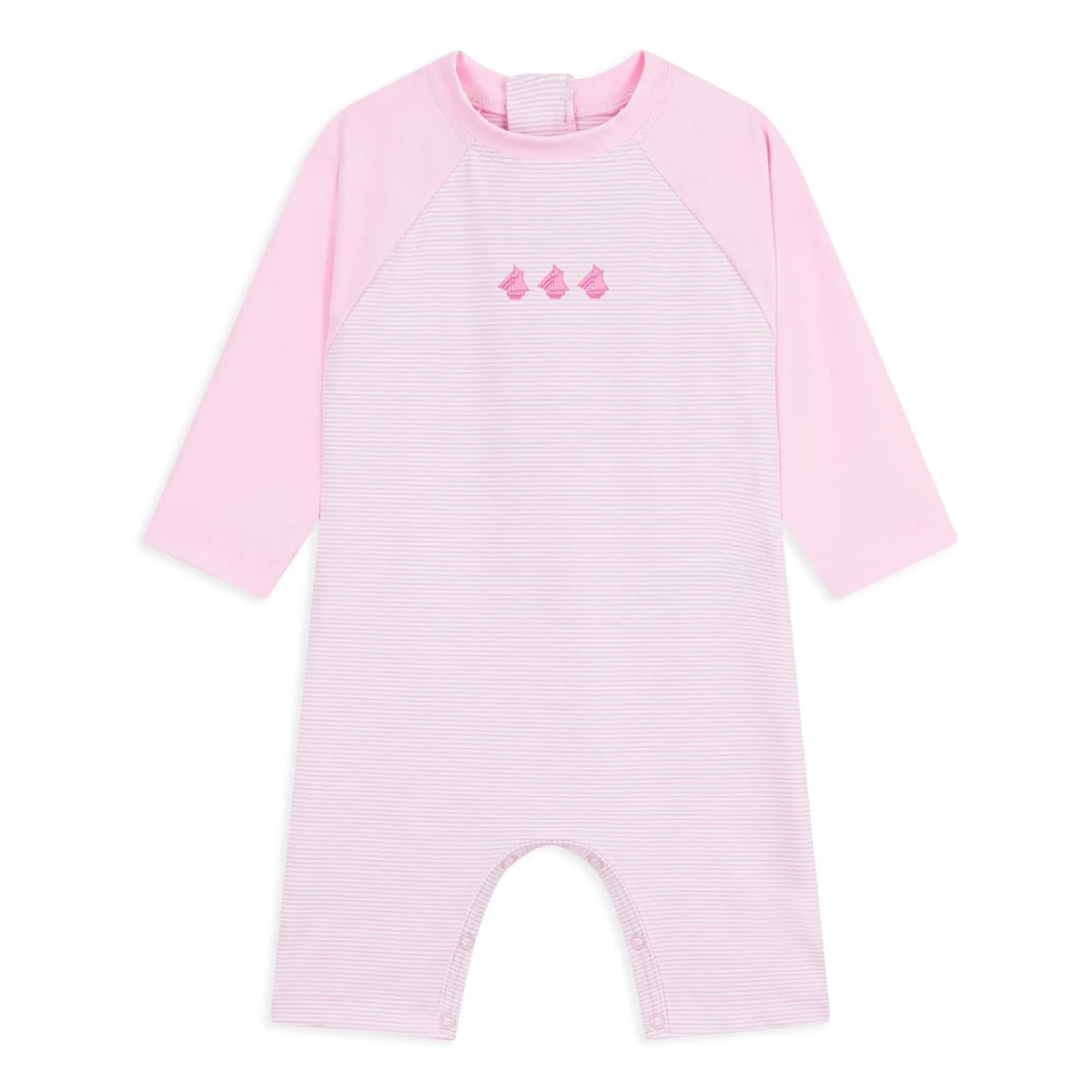 Petit Bateau - Striped UV Protective Swimsuit | Pink