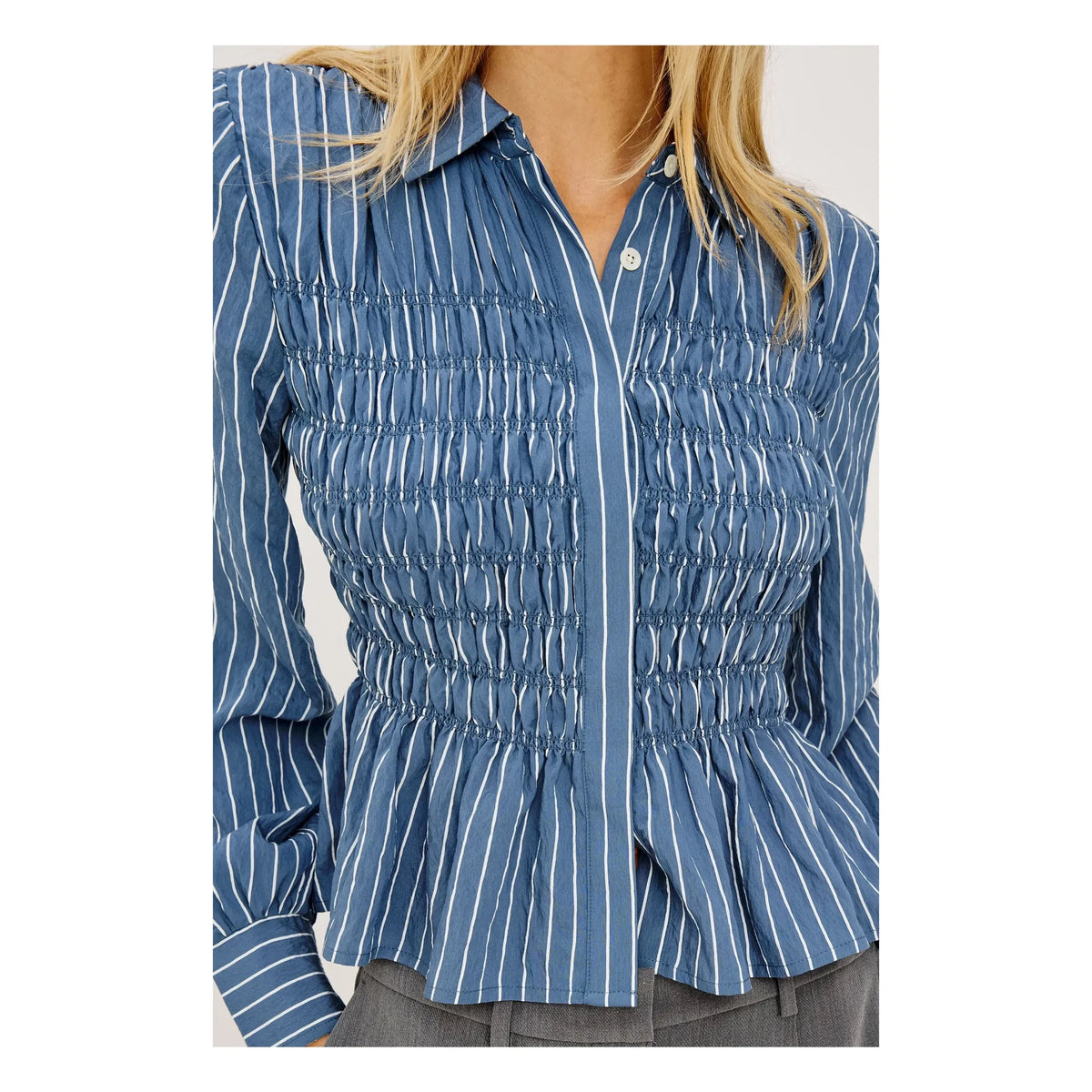 Rails - Bradshaw Striped Blouse | Denim Blue