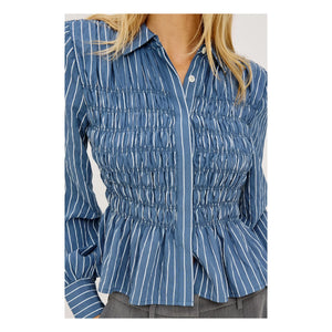 Rails - Bradshaw Striped Blouse | Denim Blue