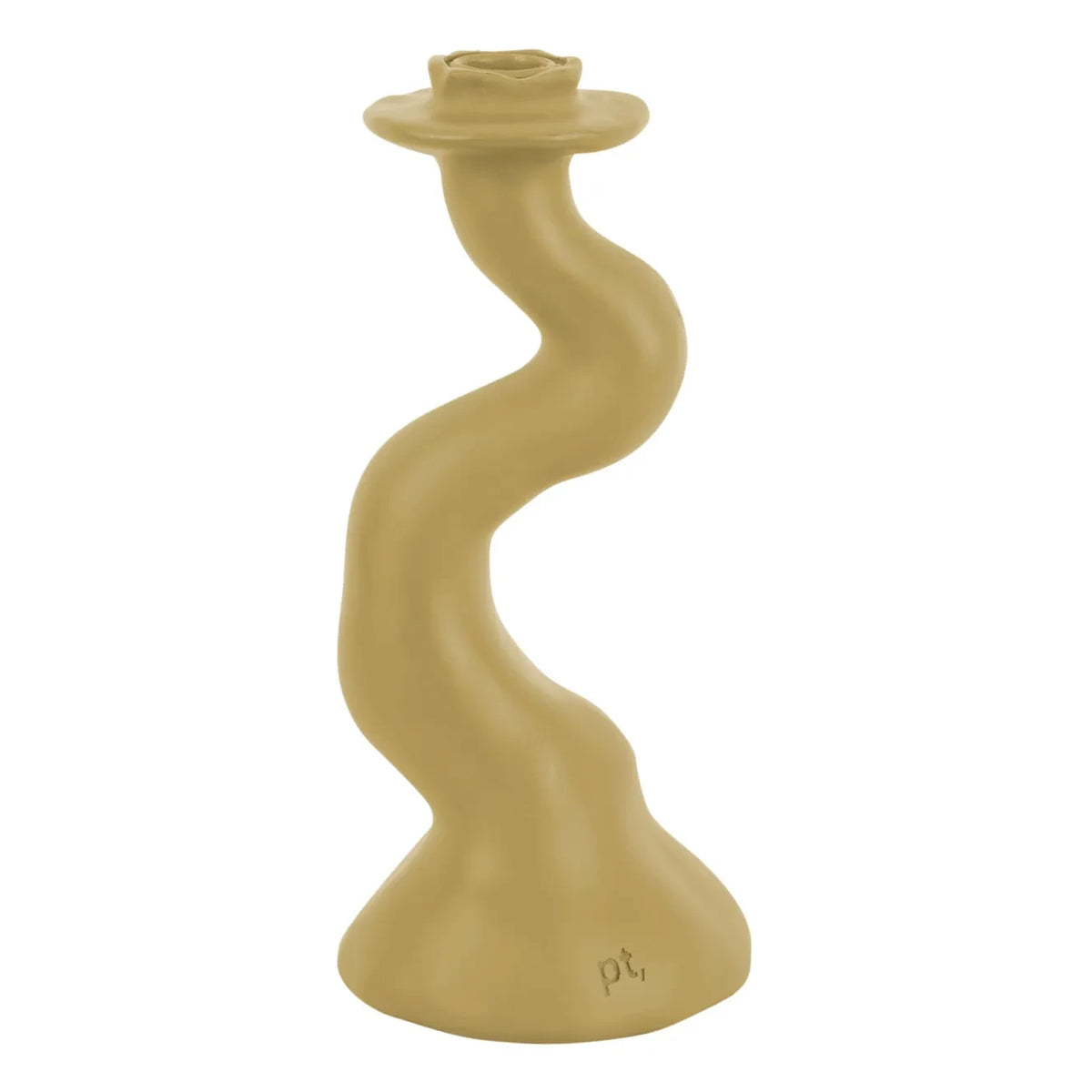 Present Time - Organic Spiral Candle Holder - M | Beige