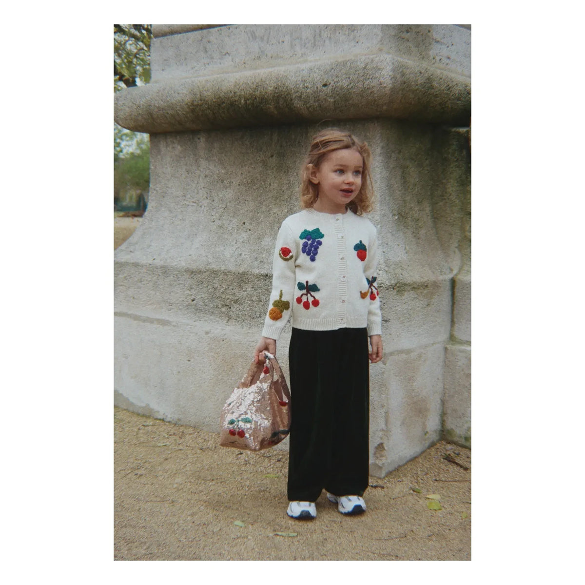 Konges Sløjd - Fruit-Embroidered Wool Cardigan | Ecru