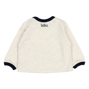 Búho - Contrast Chenille T-shirt | Ecru
