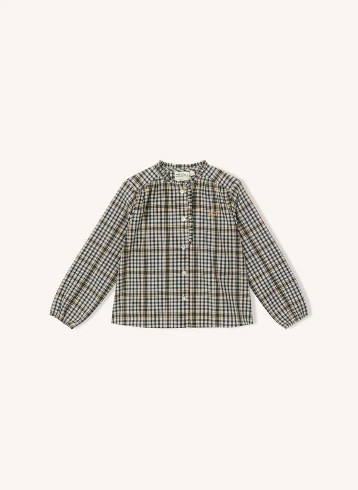 Arsène et Les Pipelettes - Plaid Blouse | Dark Green