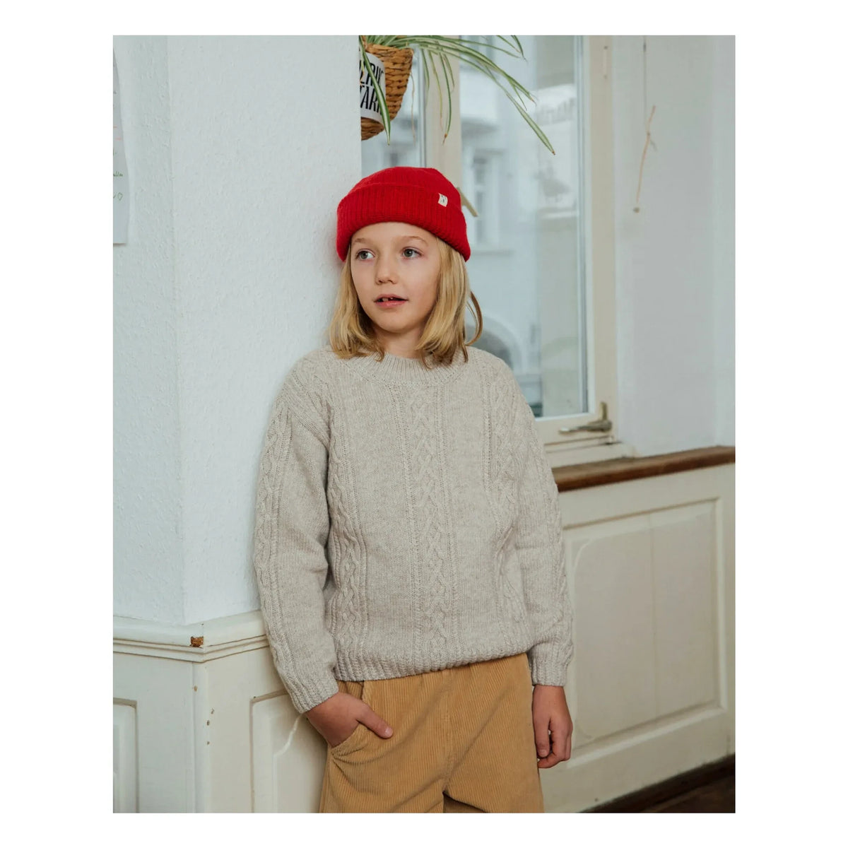 Matona - Wool Cable Sweater | Oatmeal