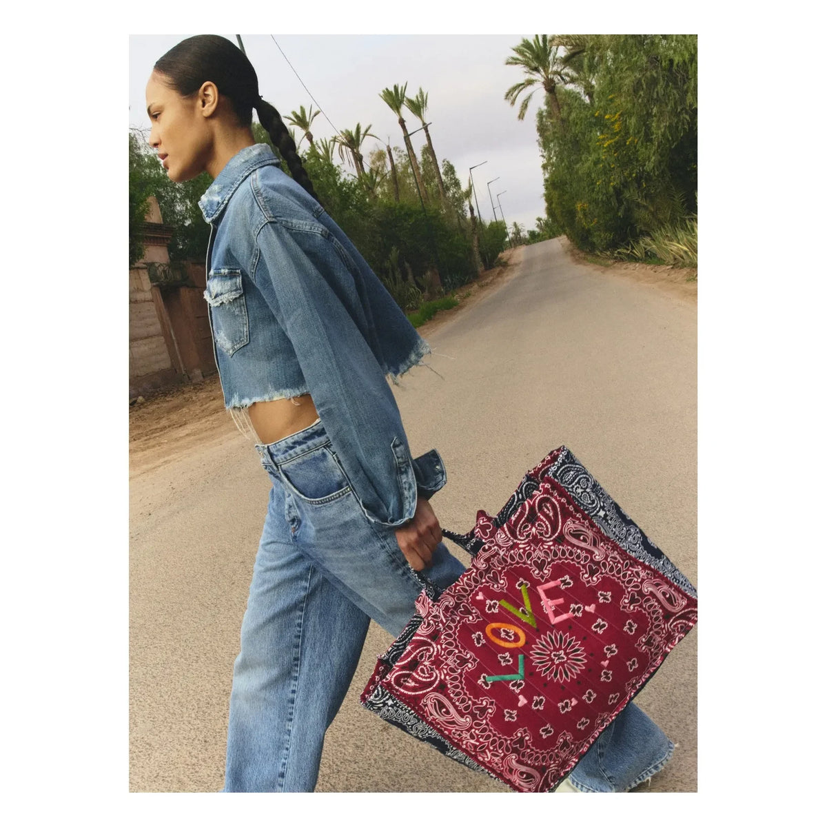 Call it by your name - Love Cotton Maxi Tote | Burgundy