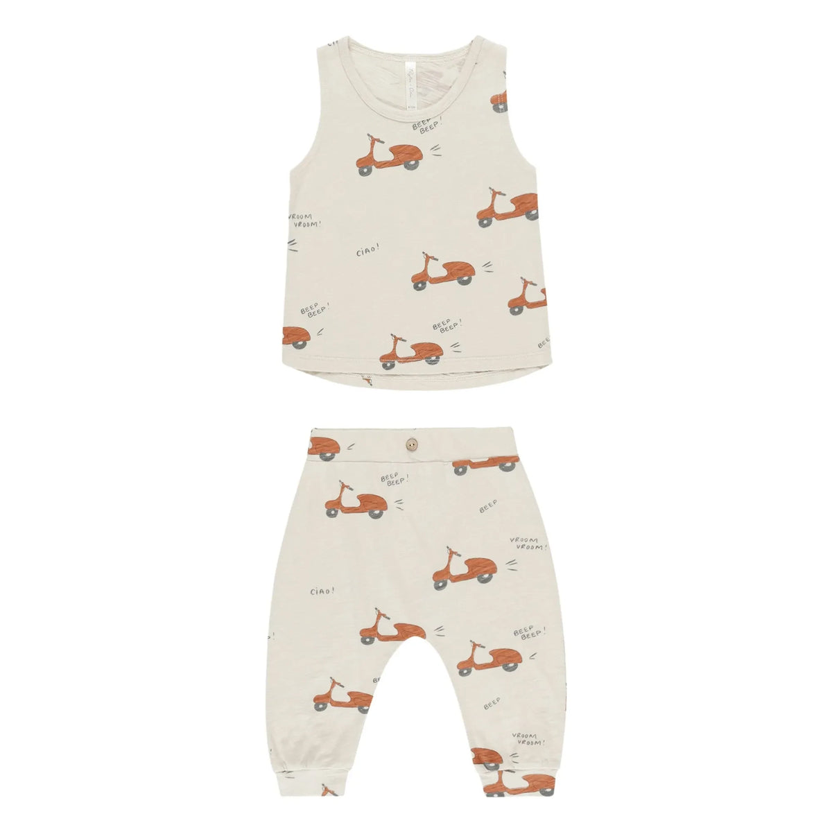 Rylee + Cru - Motorcycle Top and Pants Set | Gray
