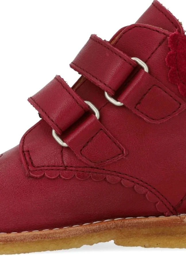 Angulus - Contrast Heart Boots | Raspberry Red