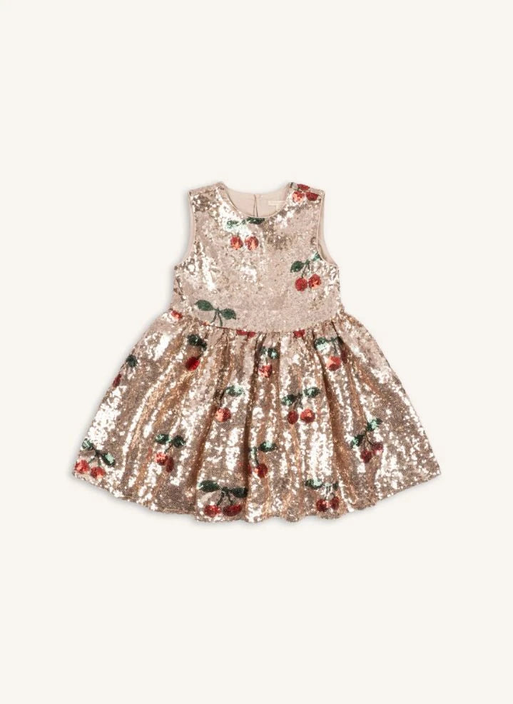 Konges Sløjd - Starla Cherry Sequin Dress | Gold