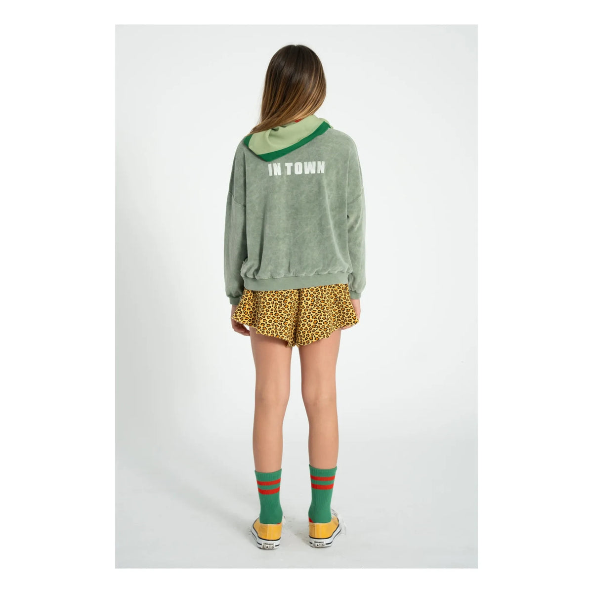 Piupiuchick - Best Friend Organic Cotton Towel Sweatshirt | Dark Green