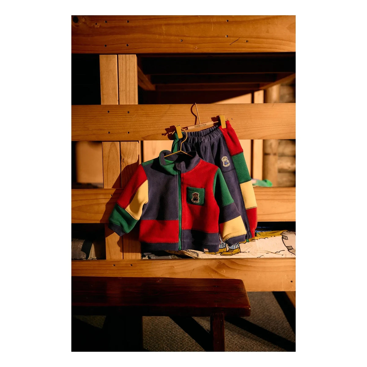 Goldie + Ace - Color Blocked Fleece Zippered Sweatshirt | Blue