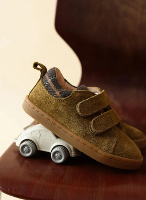 Lazare - Mahaut Tartan Sneakers | Khaki brown