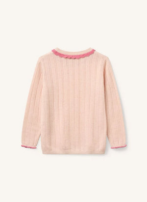 Copenhagen Colors - Merino Wool Pointelle Sweater | Powder Pink