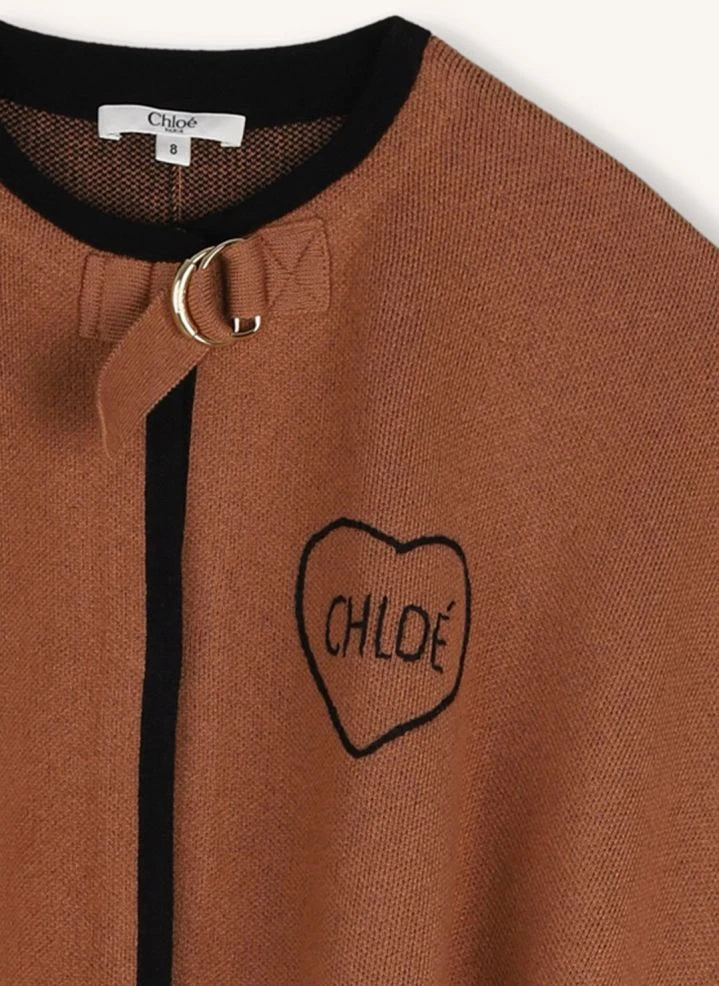 Chloé - Organic Cotton Knit Cape | Caramel