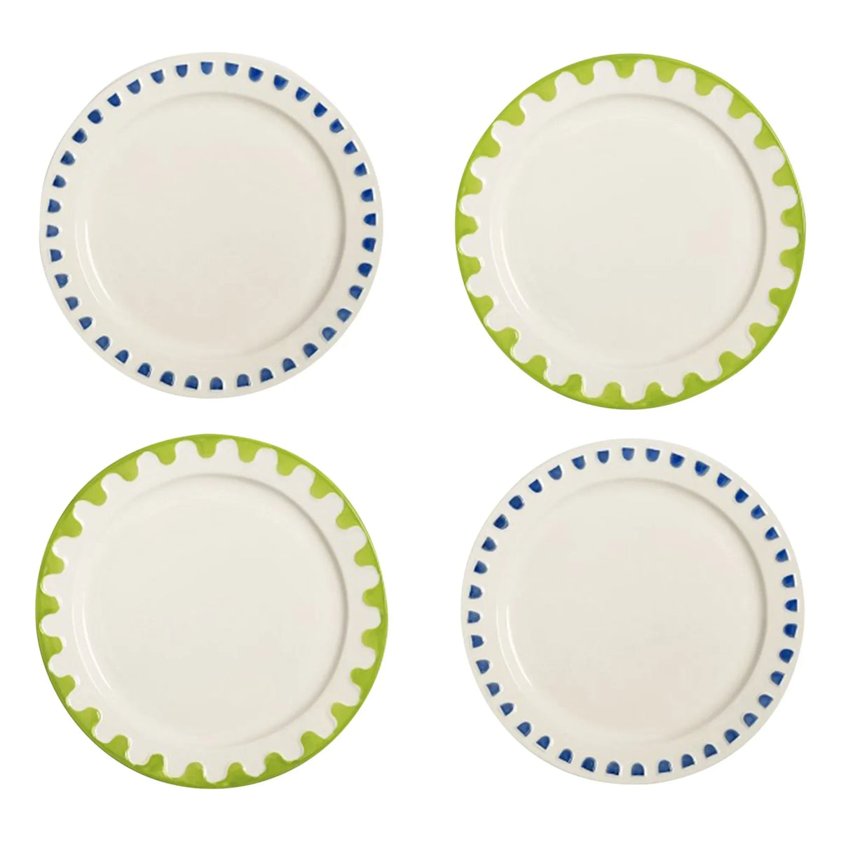 &Klevering - Folk Patterned Plates - Set of 4