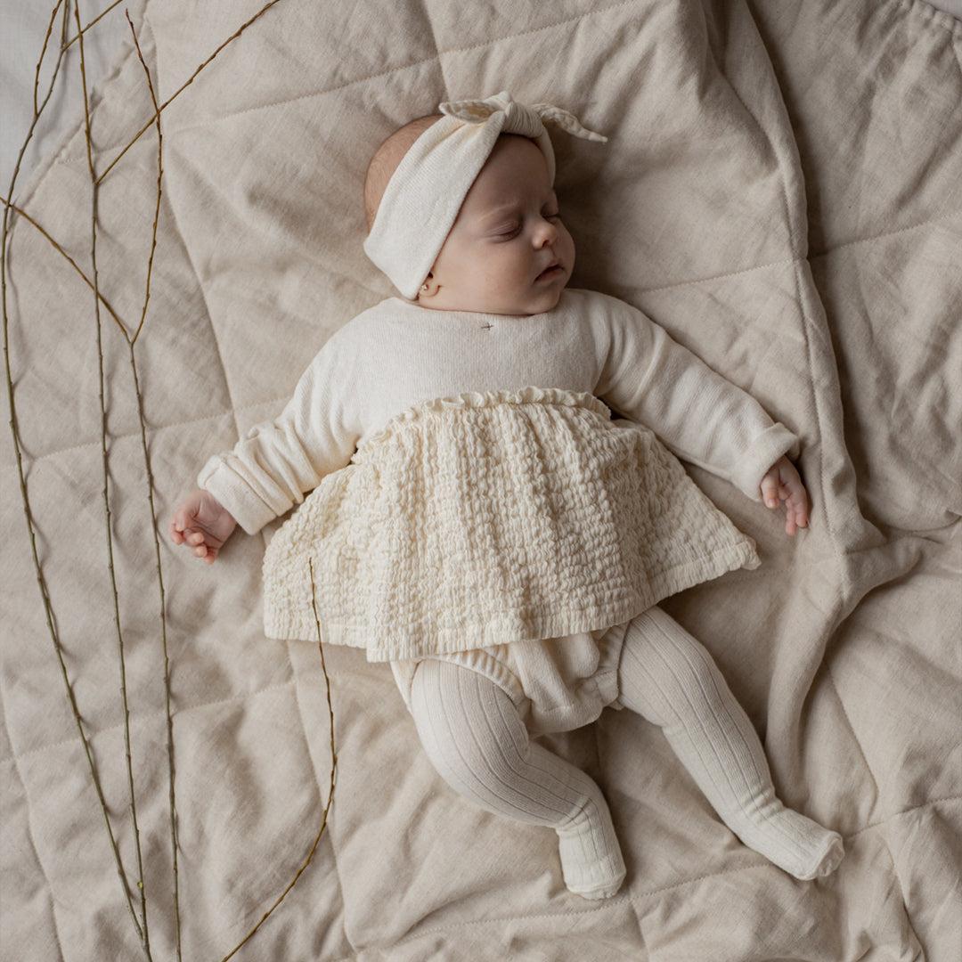 1+ In The Family Nicoline Dress - Ecru-Dresses-Ecru-12m | Natural Baby Shower