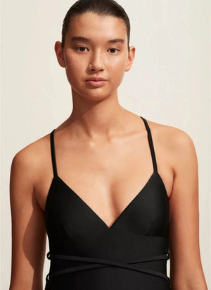 Matteau - Knotted Wrap Swimsuit | Black