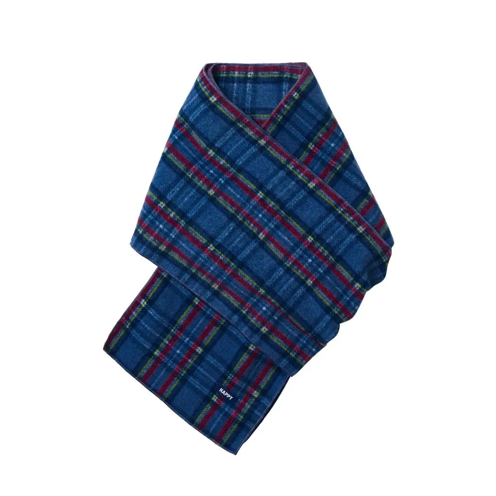 Kappy - Checkered Fleece Scarf | Blue