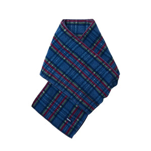 Kappy - Checkered Fleece Scarf | Blue