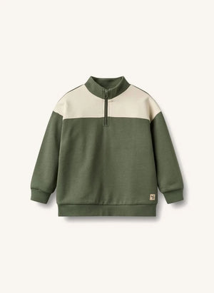 Wheat - Matteo Organic Cotton Trucker Collar Hoodie | Khaki