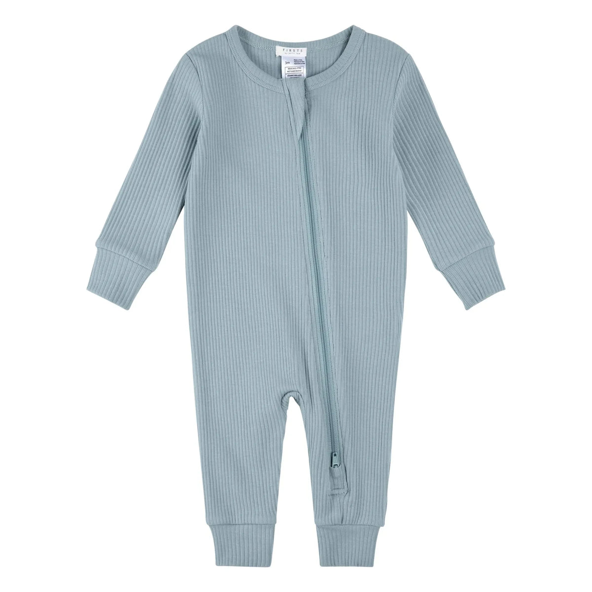 Petit Lem - Organic Cotton and Modal Ribbed Footless Pajamas | Blue