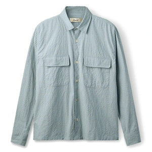 Forét - Lunar Check Overshirt | Light Blue