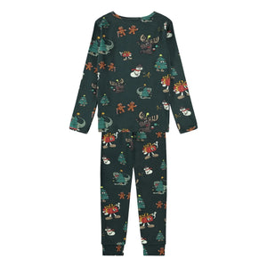 Molo - Lue Noel Organic Cotton Pajamas | Midnight Blue