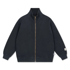 Repose AMS - Organic Cotton Zippered Sweatshirt | Black