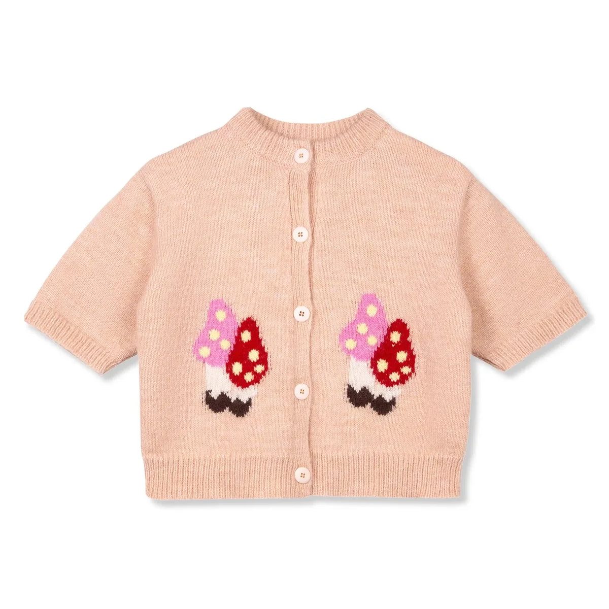 Wynken - Short Sleeve Mushroom Vest | Pale Pink