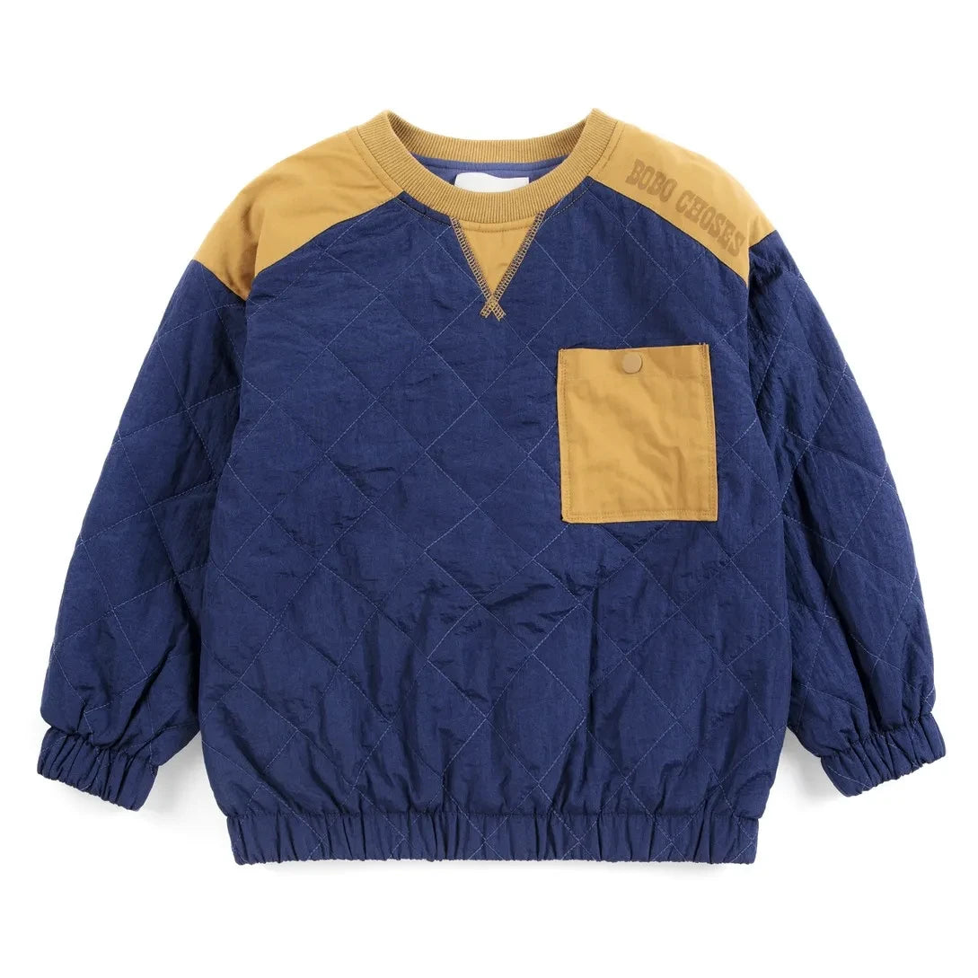 Bobo Choses - Quilted sweatshirt | Dark Blue